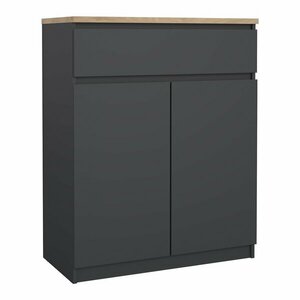 Sötétszürke komód 80x100x40 cm Naia – Tvilum kép