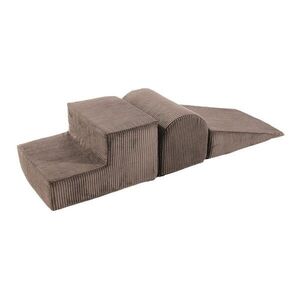 Barna kordbársony habszivacs játszótér 3 db-os magasság 30 cm 45x143 cm – Meowbaby kép