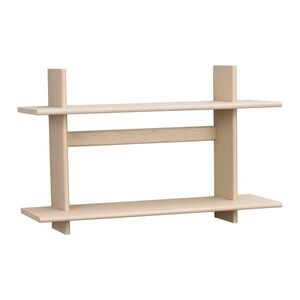 Világos natúr színű többszintes fali polc tölgyfa dekorral 75 cm Westlock – Rowico kép