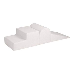 Fehér buklé habszivacs játszótér 3 db-os magasság 30 cm 45x143 cm – Meowbaby kép