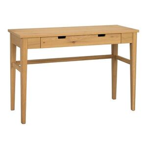 Natúr színű konzolasztal tölgyfa dekoros asztallappal 40x110 cm Garrison – Rowico kép