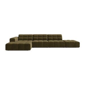 Khaki bársony sarokkanapé (bal oldali-heverő résszel) Chicago – Cosmopolitan Design kép
