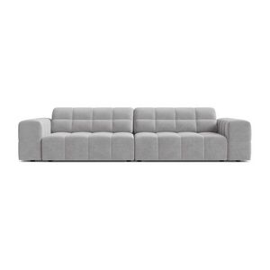 Világosszürke bársony kanapé 252 cm Chicago – Cosmopolitan Design kép