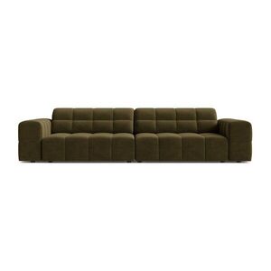 Khaki bársony kanapé 252 cm Chicago – Cosmopolitan Design kép