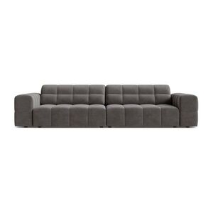 Szürke bársony kanapé 252 cm Chicago – Cosmopolitan Design kép