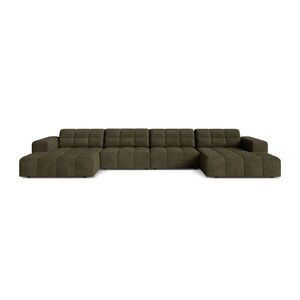 Khaki zsenília (U alakú) sarokkanapé Chicago – Cosmopolitan Design kép