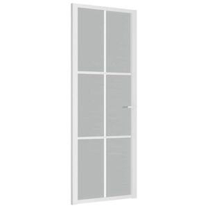 vidaXL fehér matt üveg és alumínium beltéri ajtó 76 x 201, 5 cm kép
