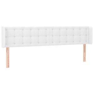 vidaXL fehér műbőr szárnyas fejtámla 163x16x78/88 cm kép