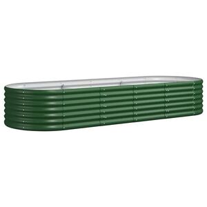 vidaXL zöld horganyzott acél kerti magaságyás 224x80x36 cm kép