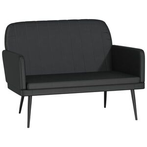 vidaXL fekete műbőr pad 107 x 80 x 81 cm kép