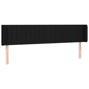 vidaXL fekete szövet fejtámla szárnyakkal 163x16x78/88 cm kép