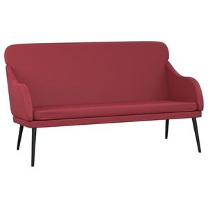 vidaXL bordó műbőr pad 110 x 76 x 80 cm kép