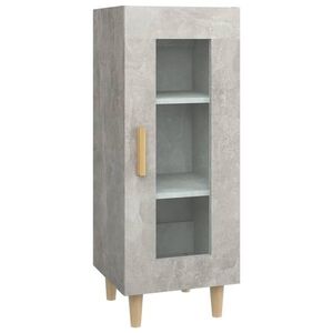 vidaXL betonszürke szerelt fa tálalószekrény 34, 5 x 34 x 90 cm kép