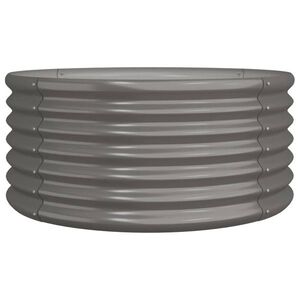 vidaXL szürke horganyzott acél kerti ültetőláda 80 x 80 x 36 cm kép