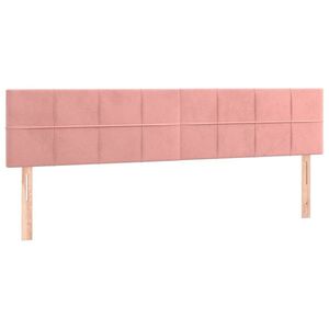 vidaXL rózsaszín bársony fejtámla 180x5x78/88 cm kép