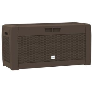 vidaXL barna polipropilén kerti tárolóláda 119 x 48 x 60 cm kép