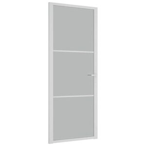 vidaXL fehér matt üveg és alumínium beltéri ajtó 83 x 201, 5 cm kép