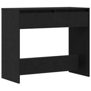 vidaXL fekete tölgyszínű szerelt fa dohányzóasztal 89x41x76, 5 cm kép
