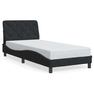 vidaXL fekete bársony ágykeret 80 x 200 cm kép