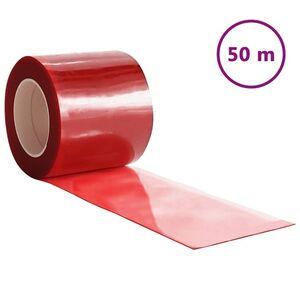 vidaXL piros PVC ajtófüggöny 200 mm x 1, 6 mm 50 m kép