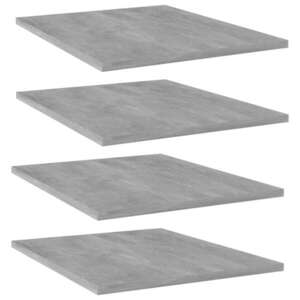 vidaXL 4 db betonszürke szerelt fa könyvespolc 40 x 50 x 1, 5 cm kép