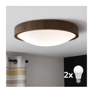 BRILAGI - LED mennyezeti lámpatest CARVALHO SLIM 2xE27/15W/230V tölgy-dió átm. 37 cm 8590828607205 kép