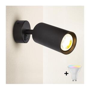 BRILAGI - LED fényerőszabályozható fali spotlámpa SELE 1xGU10/4, 8W/230V fekete BG1371+AI2382 kép