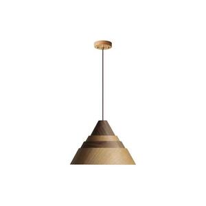 Tömörfa függőlámpa kábellel 1xE27/60W/230V, Ø 33 cm, tölgy / dió / kaucsukfa WRE031 kép