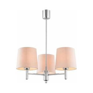 BRILAGI - MONTE rúdon függesztett csillár 3xE27/60W/230V bézs/fényes króm 8590828053507 kép