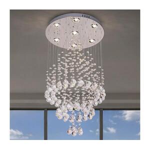 LED kristály mennyezeti lámpa NAURU LED/24W/230V átm. 40 cm fényes króm + távirányító N3010 kép
