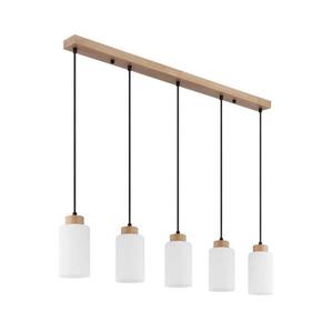 Globo 15977-5H - Kábelre függesztett csillár ROWENA 5xE27/60W/230V tölgy/fehér 15977-5H kép