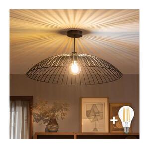 BRILAGI - LED felületre szerelhető csillár CERIA WIRE 1xE27/60W/230V átm. 60 cm fekete BG3989+EG300161 kép