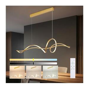Brilagi - LED dimmelhető kábelre függesztett csillár SIGNATURE LED/55W/230V 120x23 cm arany + távirányító BRI915 kép