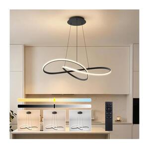 Brilagi - LED dimmelhető kábeles csillár INFINITY LED/80W/230V 80x80 cm fekete + távirányító BRI908 kép