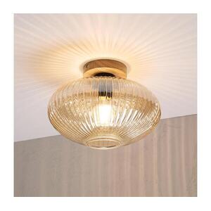 Mennyezeti lámpa MILOU WOOD 1xE27/15W/230V tölgy/füstbézs átm. 29 cm LM-1.328/A/DĄB kép
