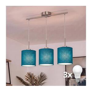 BRILAGI - LED csillár zsinóron NUBILA 3xE27/60W/230V sötétkék EG32521+3xBG1575 kép