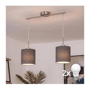BRILAGI - LED csillár kábelen NUBILA 2xE27/60W/230V antracit EG32519+2xBG1574 kép