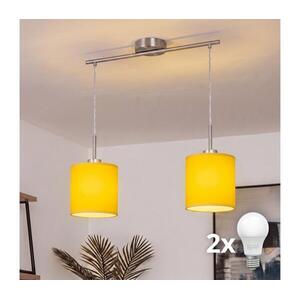 BRILAGI - NUBILA LED csillár zsinóron 2xE27/60W/230V sárga EG32519+2xBG2452 kép