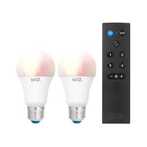 2 db-os készlet RGBW dimmelhető LED izzó A60 E27/9W/230V 2200–6500K Wi‑Fi + távirányító - WiZ 4897104950272 kép