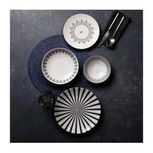 24 darabos étkészlet fehér/fekete/porcelán 387GRP1425 kép