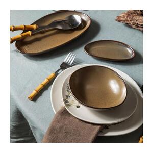 27 darabos étkészlet fehér/barna/porcelán 667PRS1162 kép