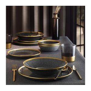 24 részes étkészlet antracit/arany/porcelán 710KTP3809 kép