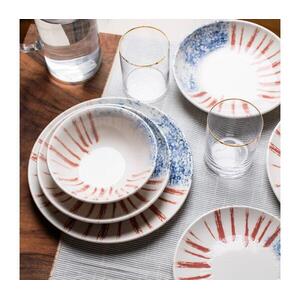 24 darabos étkészlet fehér/piros/kék /porcelán 667PRS1130 kép