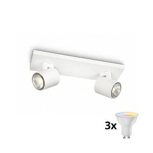 Philips - LED RGBW dimmelhető spotlámpa RUNNER 2xGU10/6, 5W/230V fehér P1272+2xAI0589 kép
