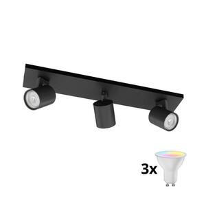 Philips - LED RGBW dimmelhető spotlámpa RUNNER 3xGU10/6, 5W/230V fekete P5373+3xAI0589 kép