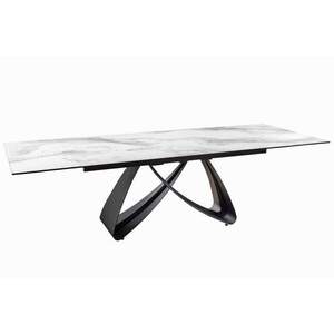 INFINITY fehér edzett üveg étkezőasztal 180-220-260cm kép