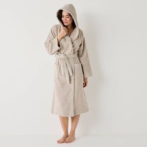 "Gyorsan száradó" unisex fürdőköpeny kapucnival kép