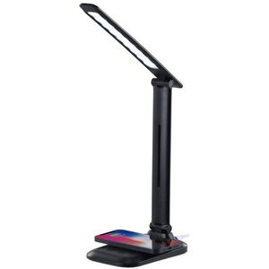 IMMAX LUMI Asztali LED lámpa Qi vezeték nélküli töltéssel, fekete kép