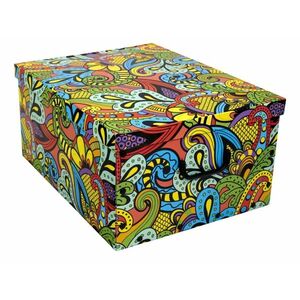 ORDINETT Tárolódoboz, 47 l, FANTASY karton, 49 × 39 × 25 cm kép