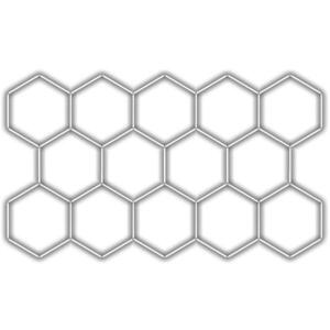 Escape6 komplett LED hatszögletű lámpatest fehér 6500 K, 14 elem 420 × 238 cm kép